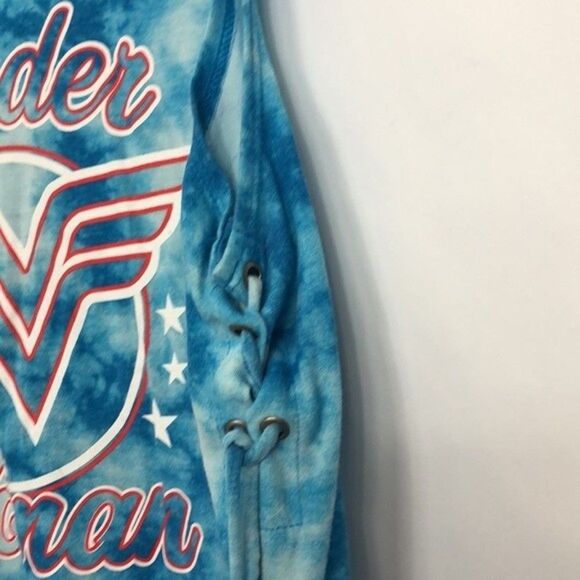 Wonder Woman Logo Tie Dye Lattice Side Tank Top New XL - Picture 4 of 6